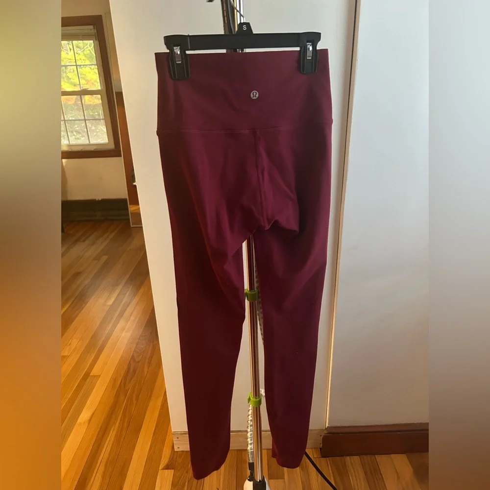 Lululemon Maroon / Burgundy Align 28” Leggings - Picture 3 of 5